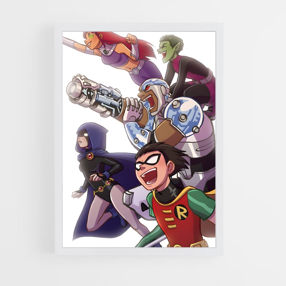 ap-teen titans-2 cadre Blanc