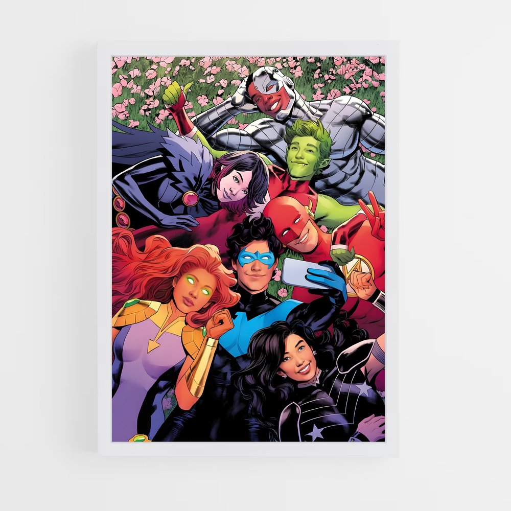 ap-teen titans-4 cadre Blanc