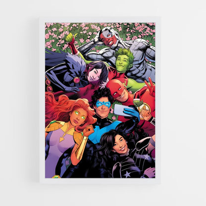 ap-teen titans-4 cadre Blanc