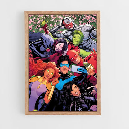 ap-teen titans-4 cadre Bois clair