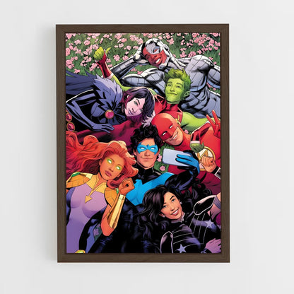 ap-teen titans-4 cadre Bois foncé