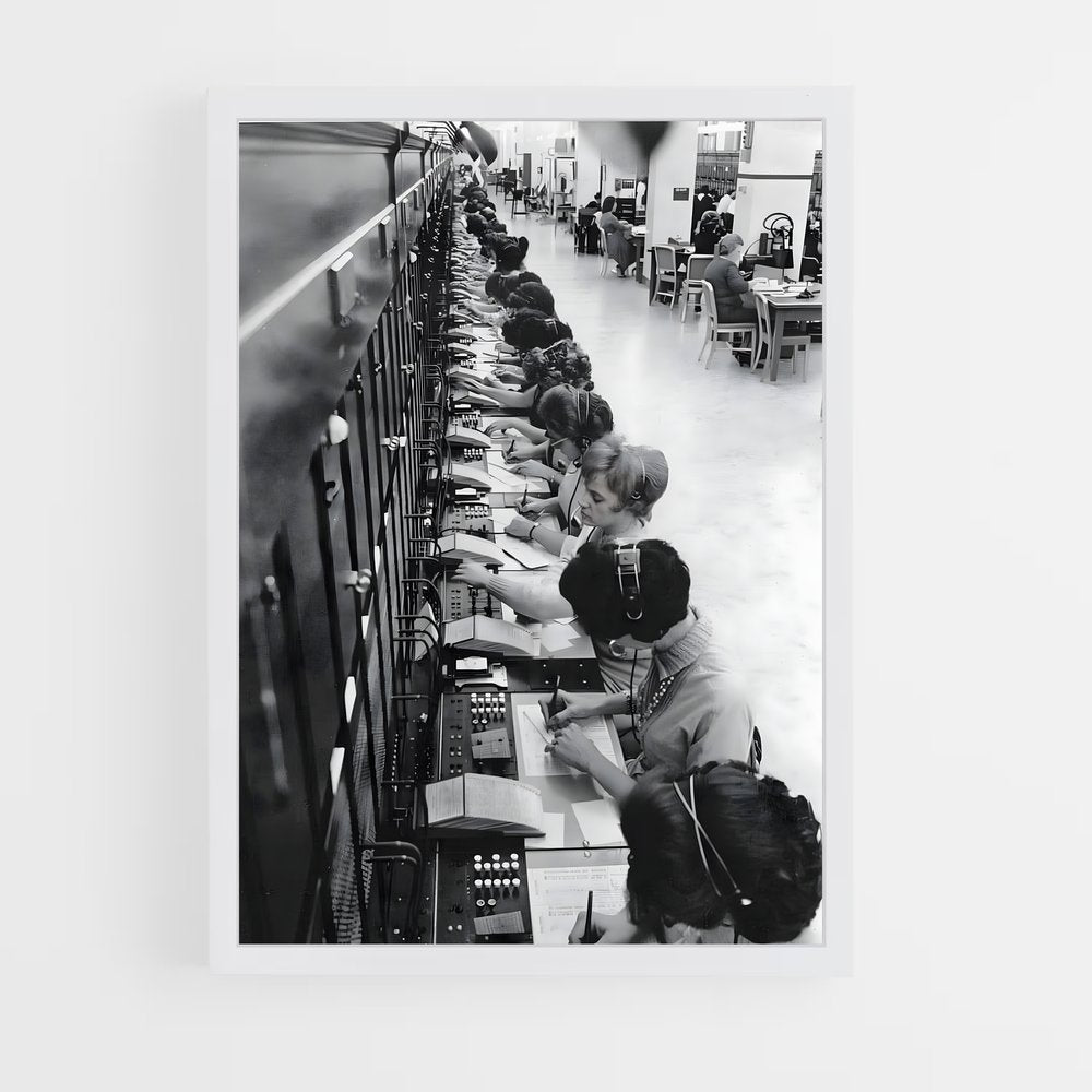 ap-telephone operator-2 cadre Blanc