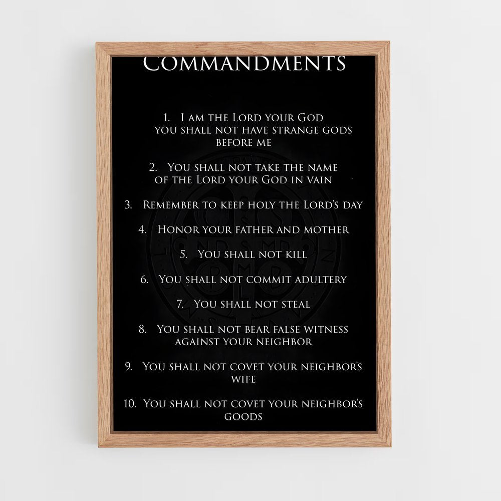 ap-ten commandments-1 cadre Bois clair
