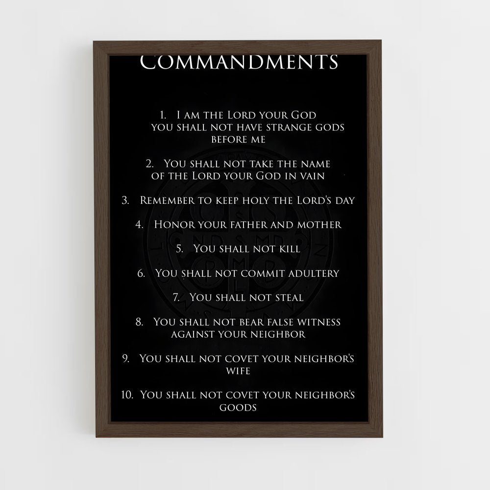 ap-ten commandments-1 cadre Bois foncé