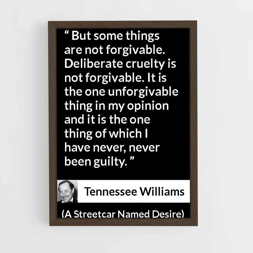 ap-tennessee williams-1 cadre Bois foncé