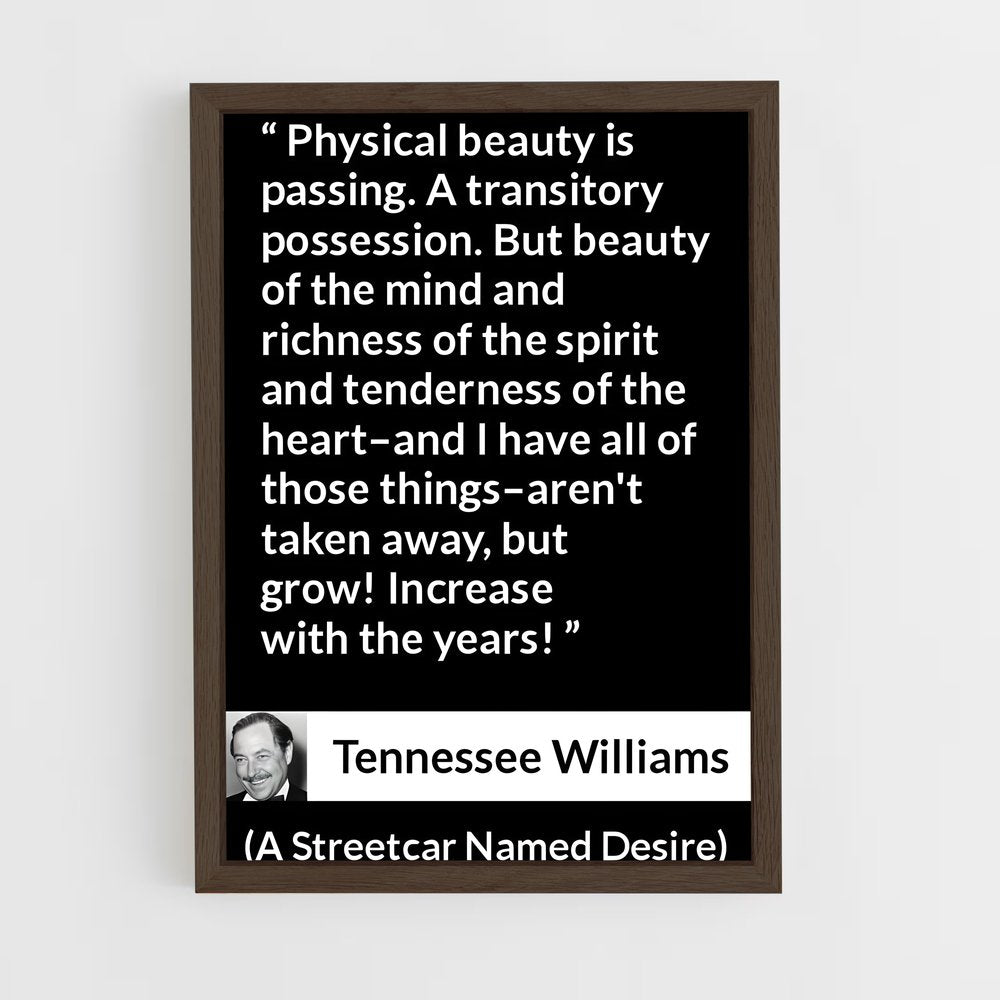 ap-tennessee williams-3 cadre Bois foncé