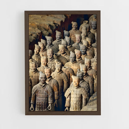ap-terracotta army-12 cadre Bois foncé