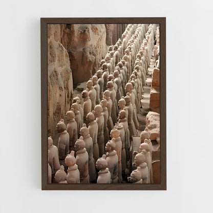 ap-terracotta army-13 cadre Bois foncé