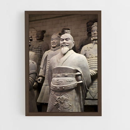 ap-terracotta army-19 cadre Bois foncé