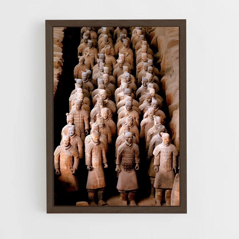 ap-terracotta army-3 cadre Bois foncé