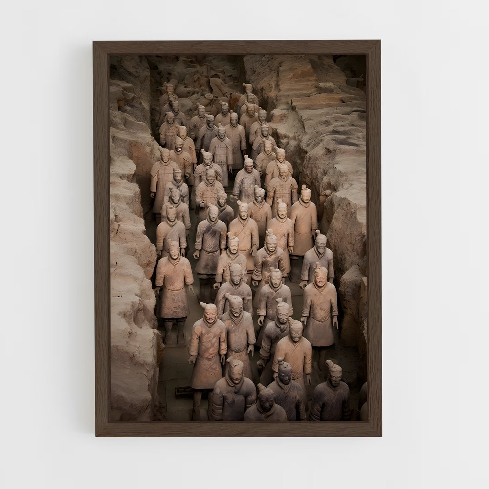 ap-terracotta army-5 cadre Bois foncé