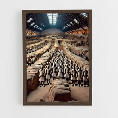 ap-terracotta army-6 cadre Bois foncé
