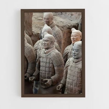 ap-terracotta army-7 cadre Bois foncé