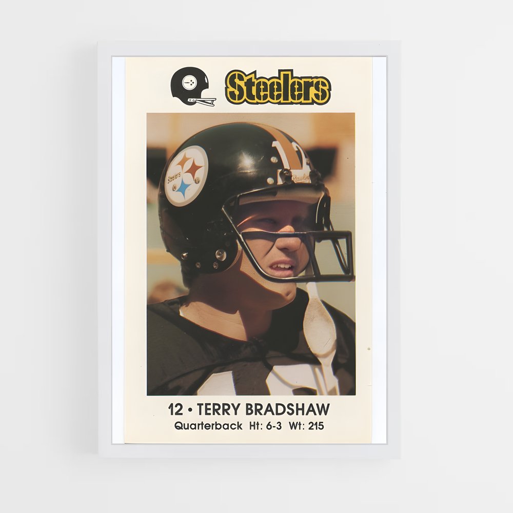 ap-terry bradshaw-5 cadre Blanc