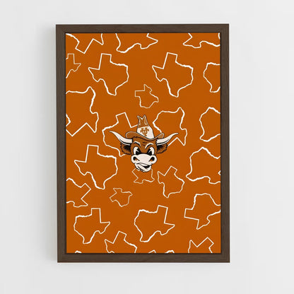 ap-texas longhorns-4 cadre Bois foncé
