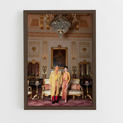 ap-thai royal family-4 cadre Bois foncé