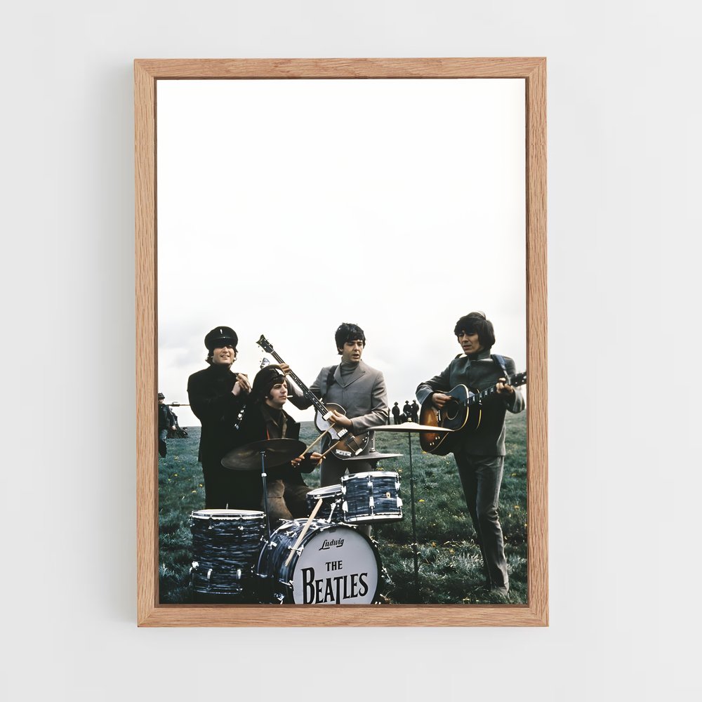 ap-the beatles-1 cadre Bois clair