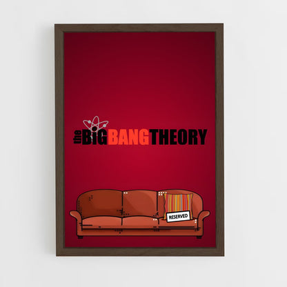 ap-the big bang theory-3 cadre Bois foncé