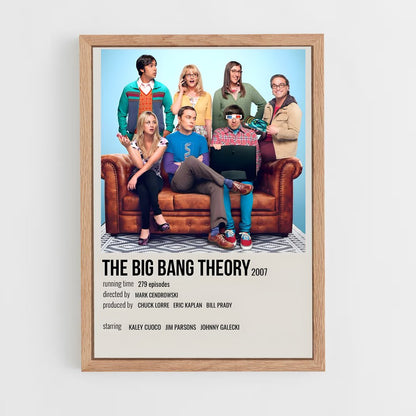 ap-the big bang theory-4 cadre Bois clair