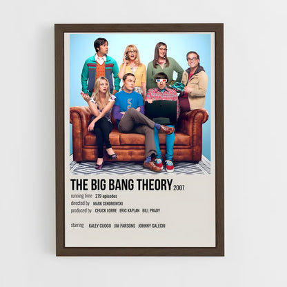 ap-the big bang theory-4 cadre Bois foncé