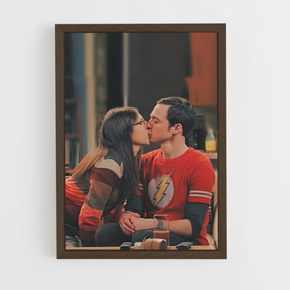 ap-the big bang theory-5 cadre Bois foncé