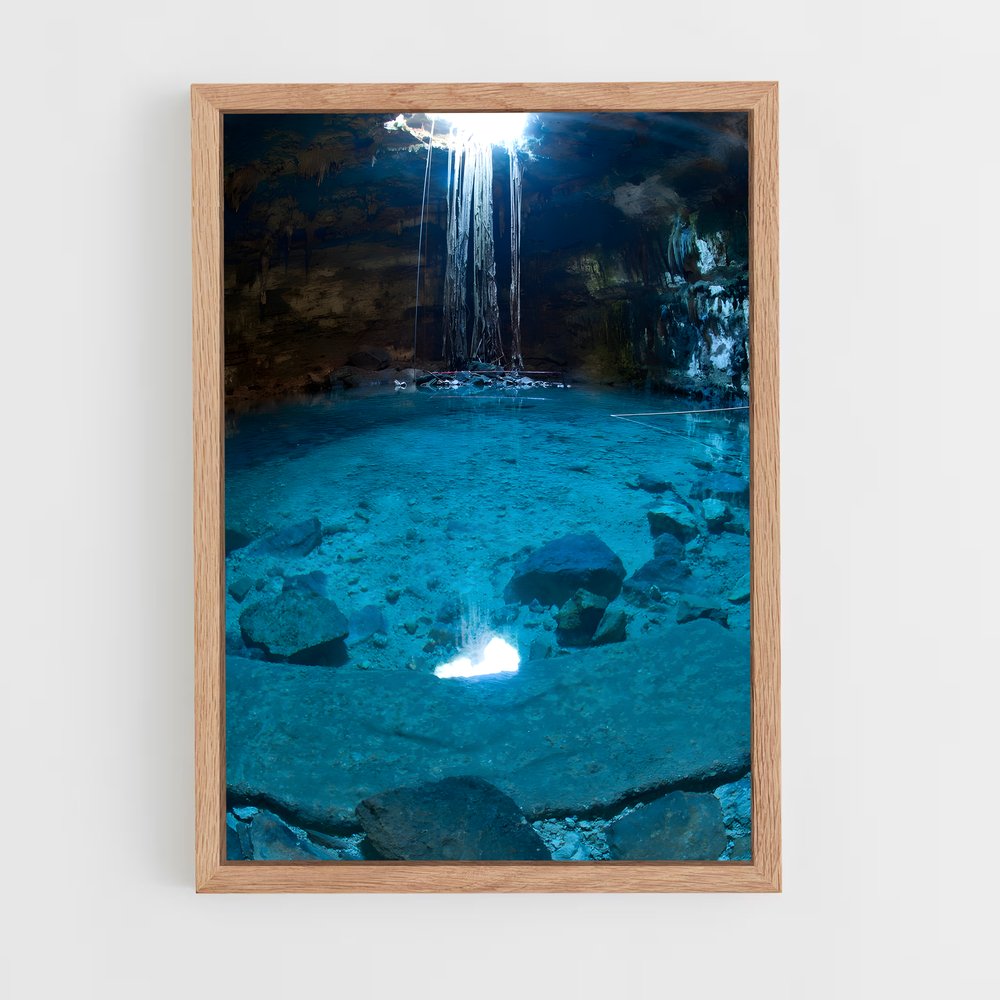 ap-the blue hole cenote-2 cadre Bois clair