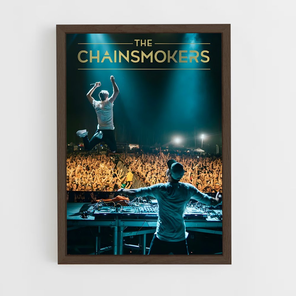 ap-the chainsmokers-2 cadre Bois foncé