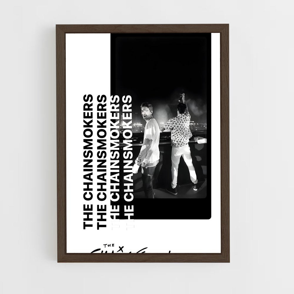 ap-the chainsmokers-3 cadre Bois foncé