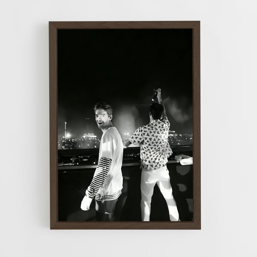 ap-the chainsmokers-5 cadre Bois foncé