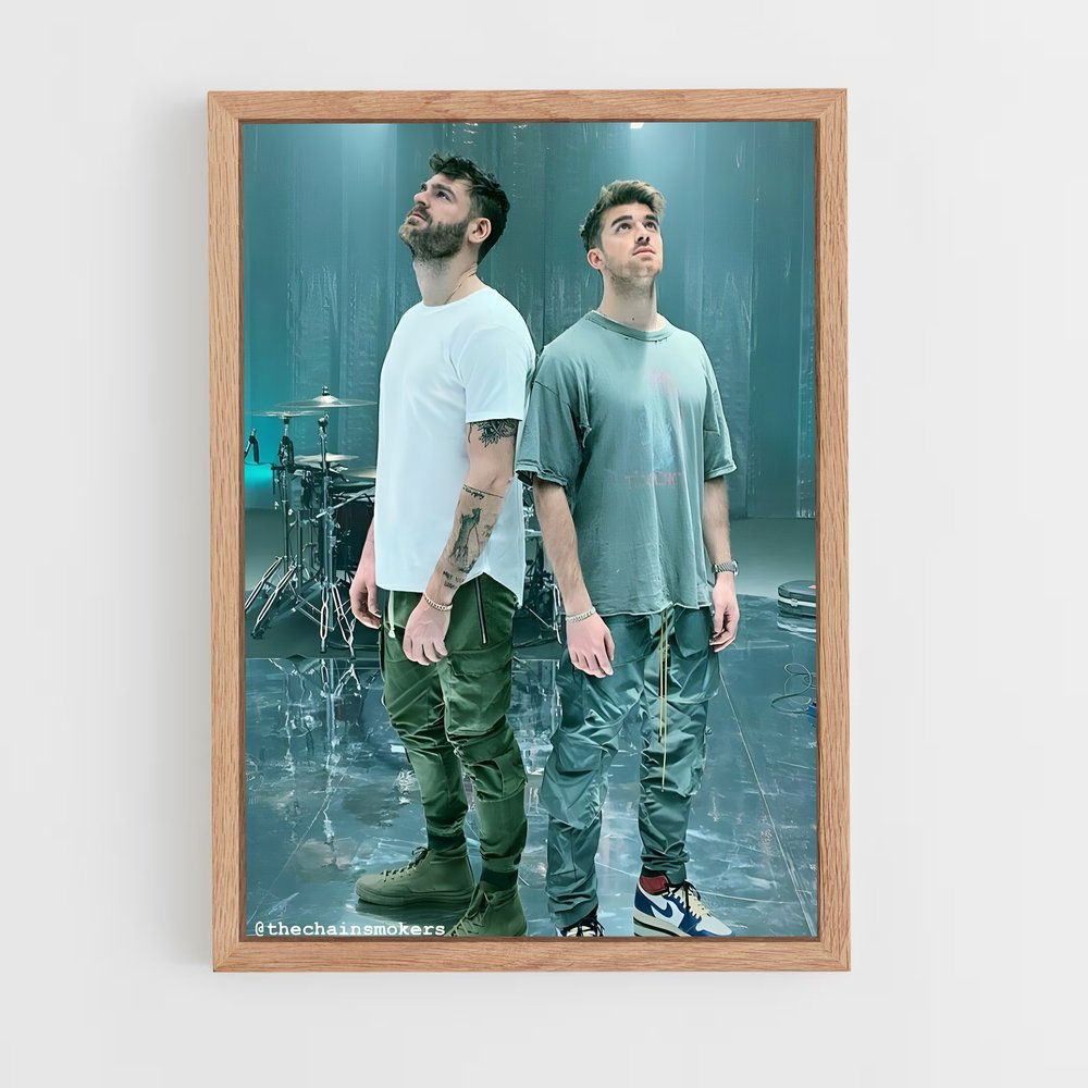 ap-the chainsmokers-8 cadre Bois clair