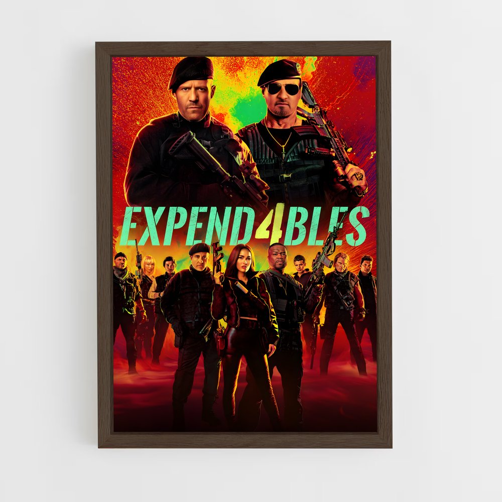 ap-the expendables-6 cadre Bois foncé