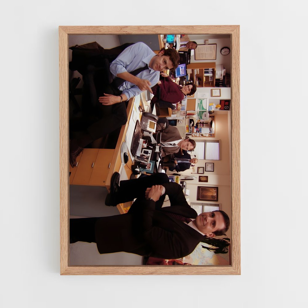 ap-the office-1 cadre Bois clair
