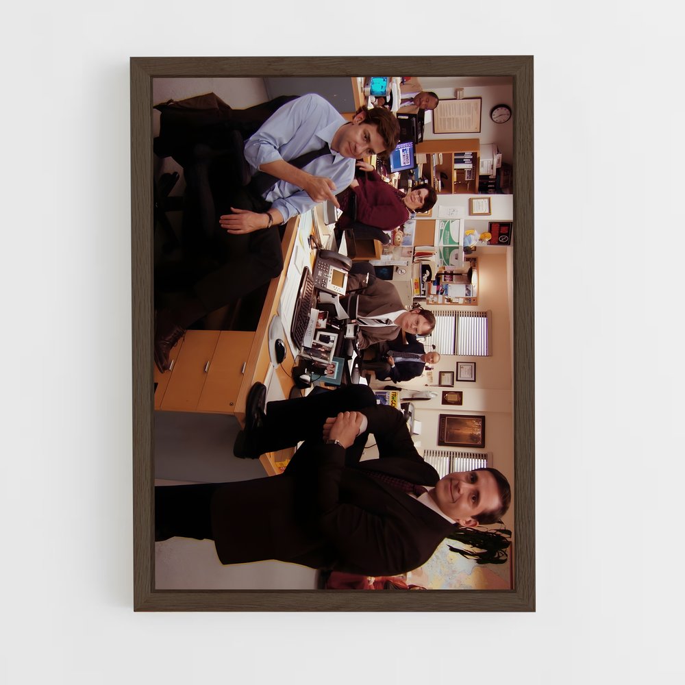 ap-the office-1 cadre Bois foncé