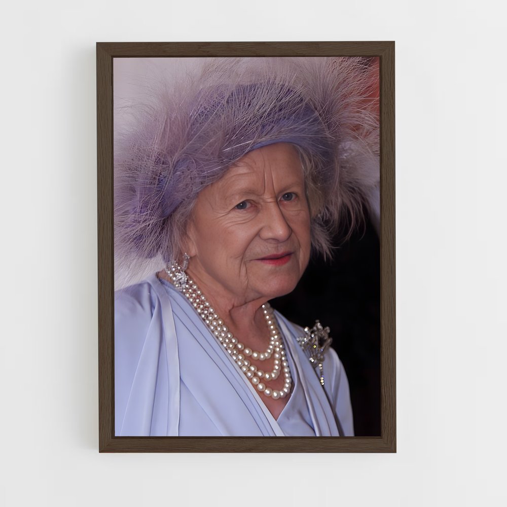 ap-the queen mother-2 cadre Bois foncé