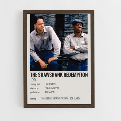 ap-the shawshank redemption-2 cadre Bois foncé