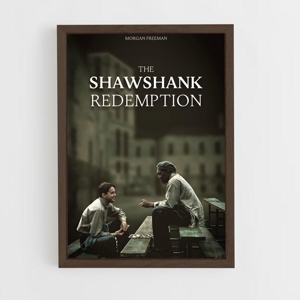 ap-the shawshank redemption-4 cadre Bois foncé