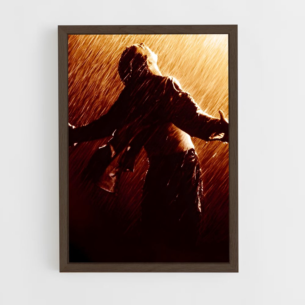 ap-the shawshank redemption-5 cadre Bois foncé