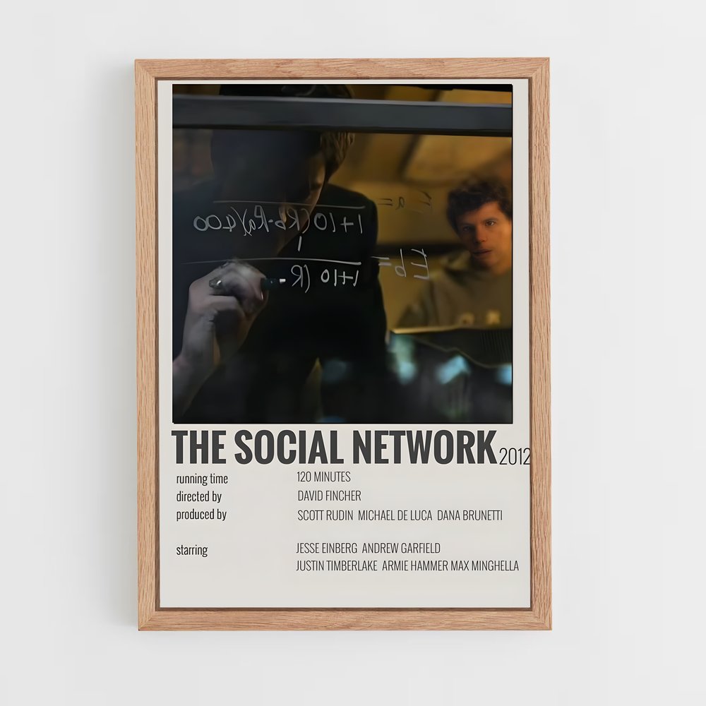 ap-the social network-4 cadre Bois clair