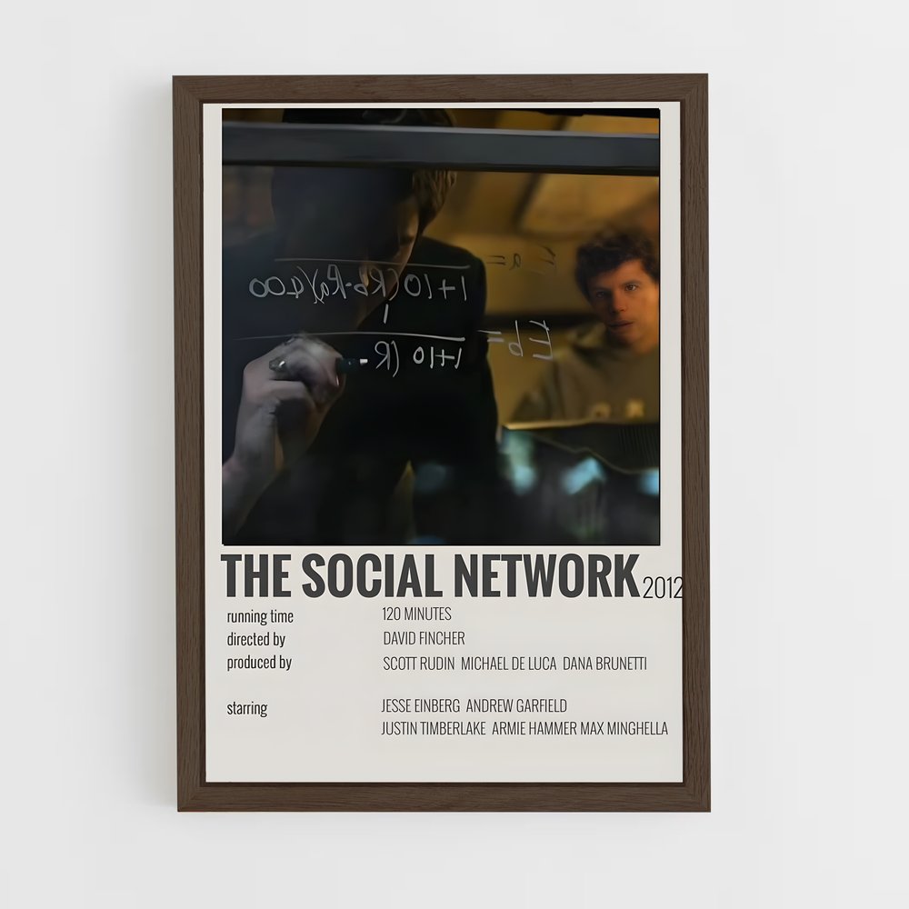 ap-the social network-4 cadre Bois foncé