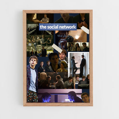 ap-the social network-5 cadre Bois clair