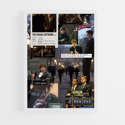 ap-the social network-6 cadre Blanc