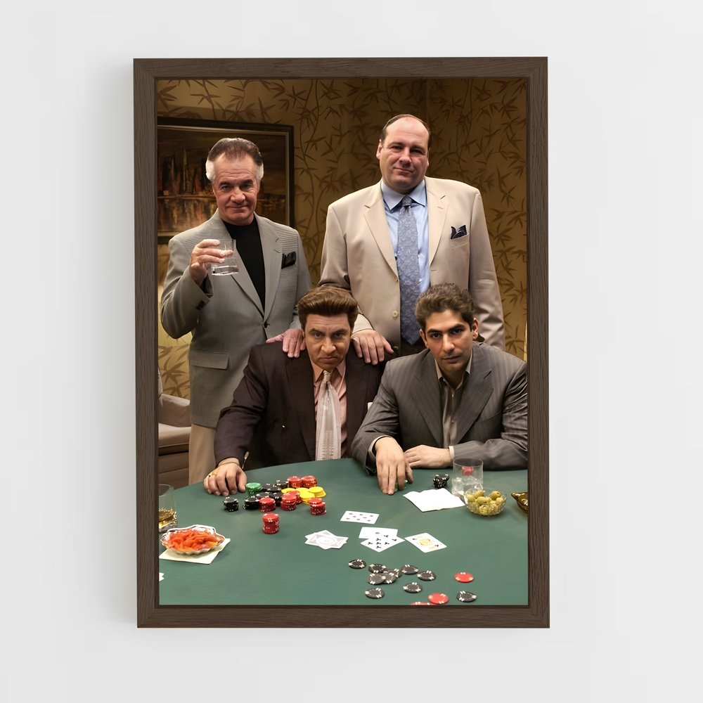ap-the sopranos-5 cadre Bois foncé