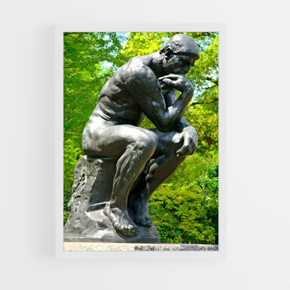 ap-the thinker rodin-1 cadre Blanc