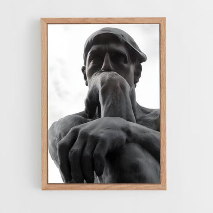 ap-the thinker rodin-7 cadre Bois clair