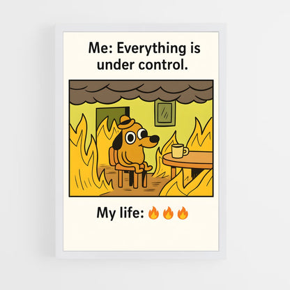ap-this is fine-1 cadre Blanc
