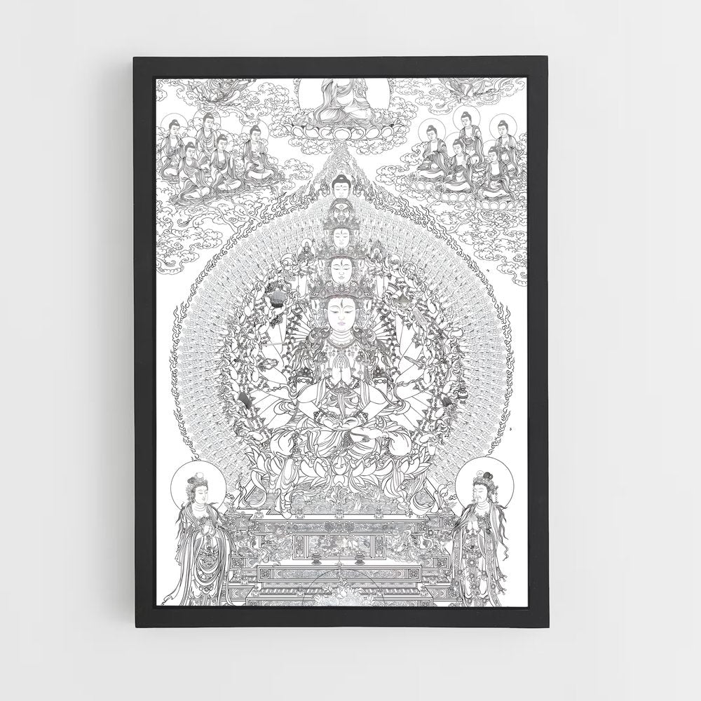 ap-thousand arm buddha-1 cadre Noir
