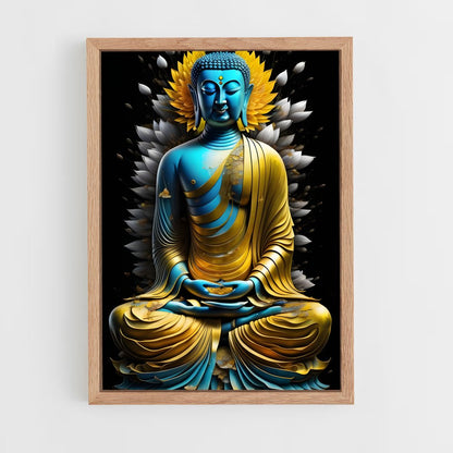ap-thousand arm buddha-10 cadre Bois clair