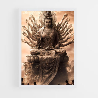 ap-thousand arm buddha-2 cadre Blanc