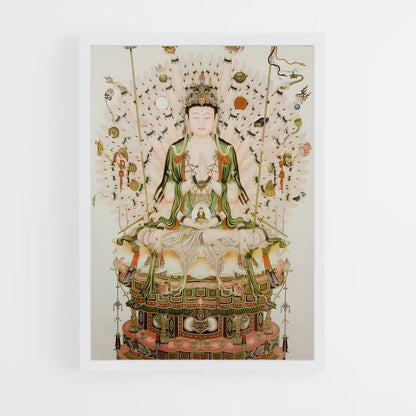ap-thousand arm buddha-3 cadre Blanc