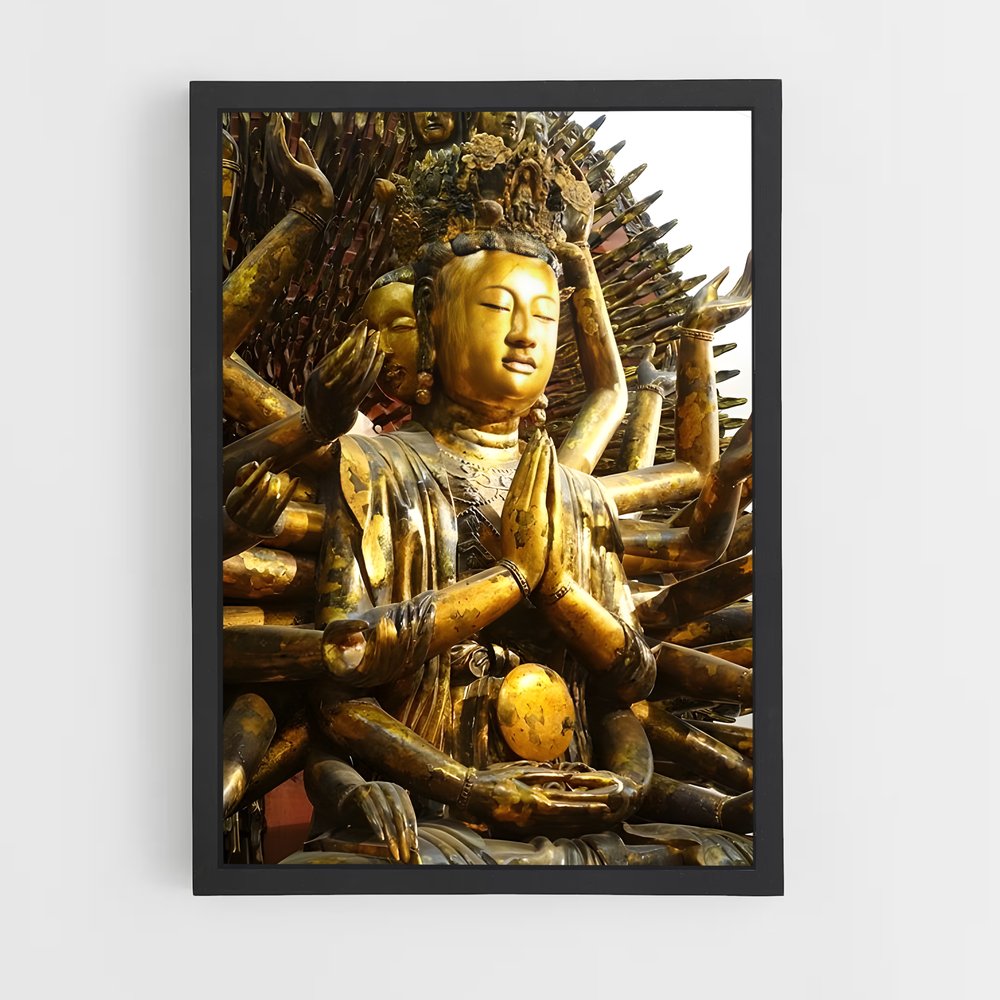 ap-thousand arm buddha-5 cadre Noir